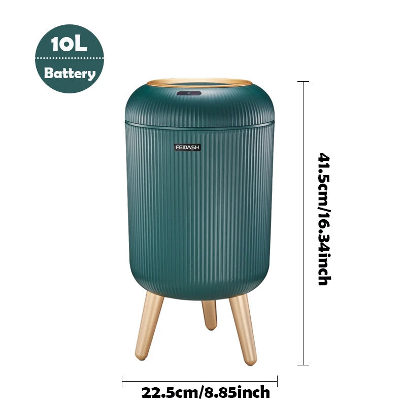 Smart Automatic Trash Can with Lid – Touchless Motion Sensor Waste Bin for Kitchen & Bathroom