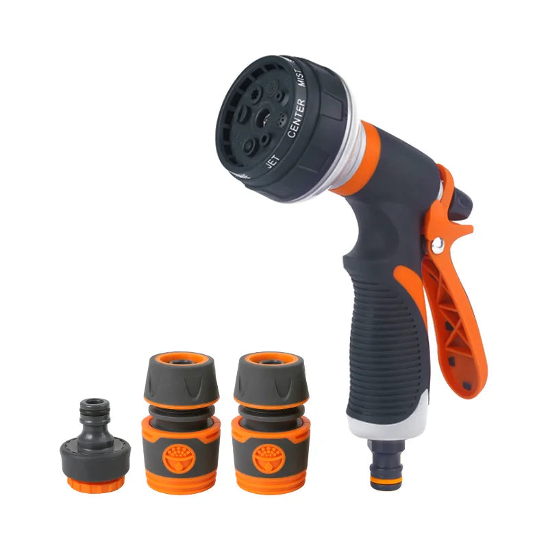8-Mode High Pressure Garden Watering Gun – Adjustable Spray Nozzle for Plants, Lawn & Yard