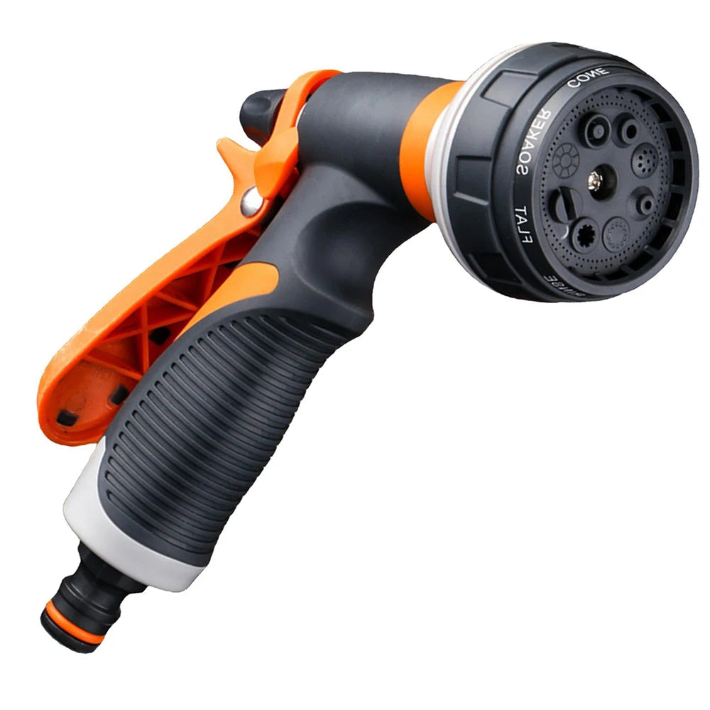 8-Mode High Pressure Garden Watering Gun – Adjustable Spray Nozzle for Plants, Lawn & Yard