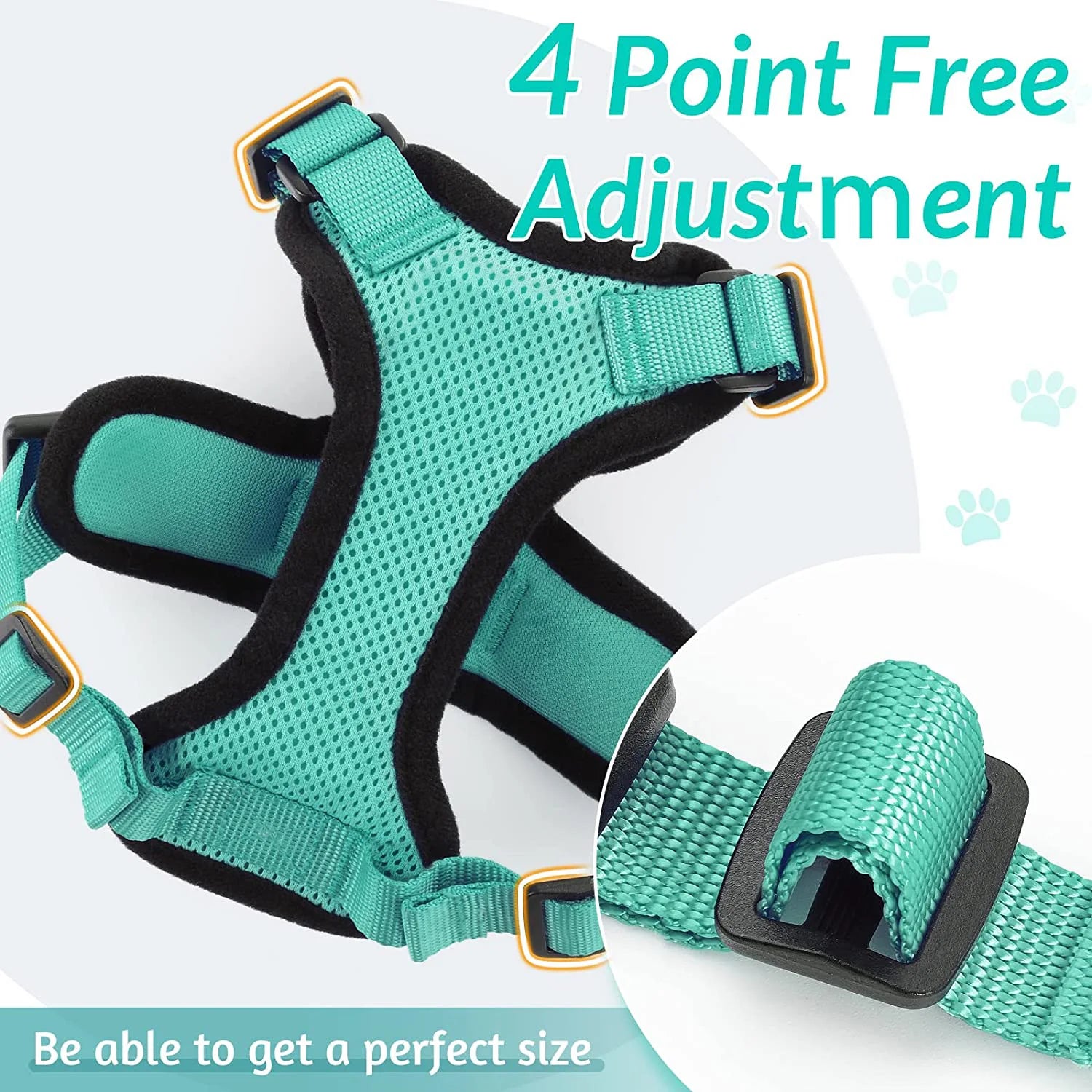 Escape-Proof Cat Harness & Leash Set – Soft Adjustable Walking Vest for Cats