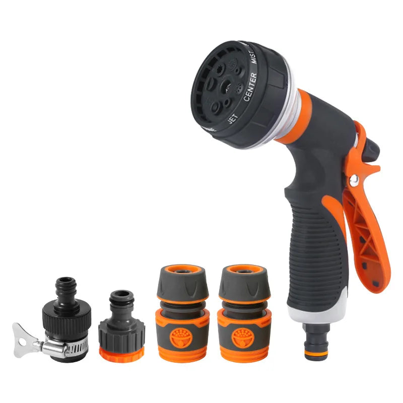 8-Mode High Pressure Garden Watering Gun – Adjustable Spray Nozzle for Plants, Lawn & Yard