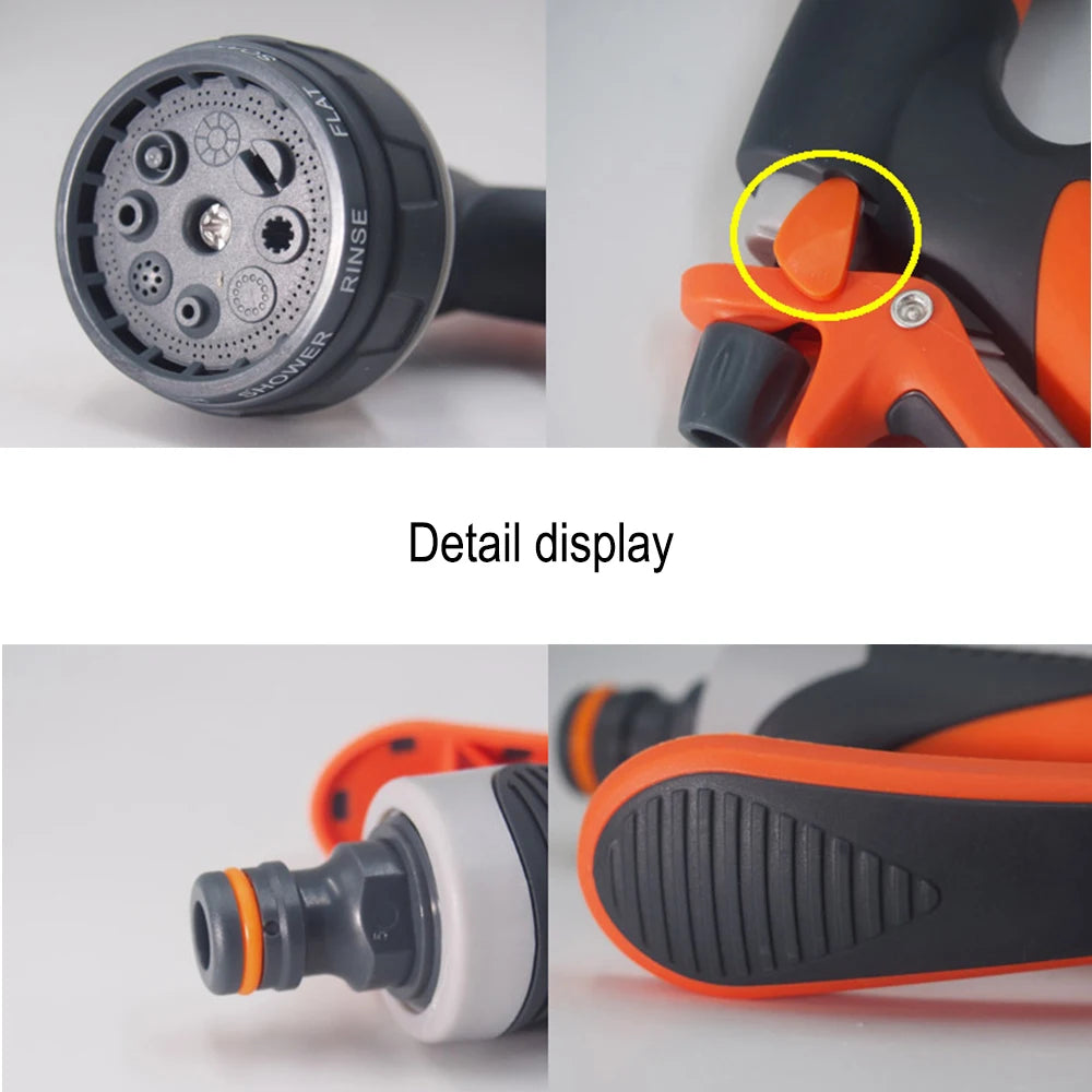 8-Mode High Pressure Garden Watering Gun – Adjustable Spray Nozzle for Plants, Lawn & Yard