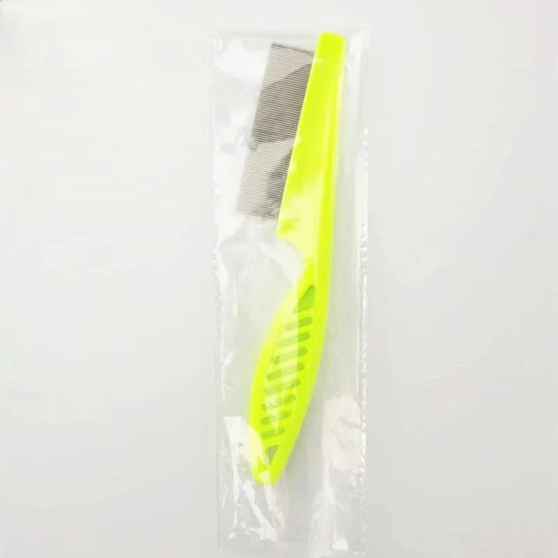 Stainless Steel Flea & Shedding Comb for Pets – Fine Tooth Grooming Comb for Dogs & Cats