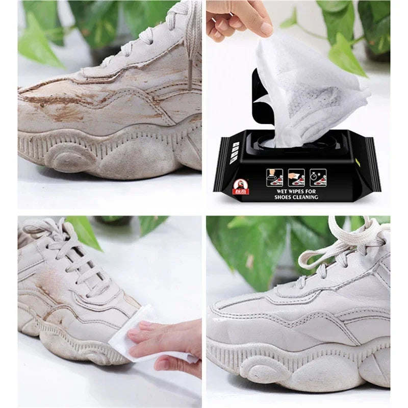 Disposable Shoe Cleaning Wipes – Portable Quick-Clean Wipes for Sneakers & Leather Shoes