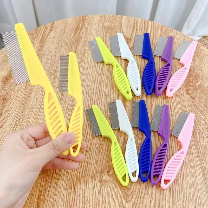 Stainless Steel Flea & Shedding Comb for Pets – Fine Tooth Grooming Comb for Dogs & Cats