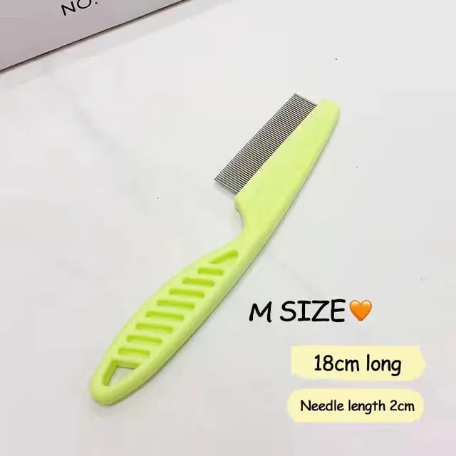Stainless Steel Flea & Shedding Comb for Pets – Fine Tooth Grooming Comb for Dogs & Cats