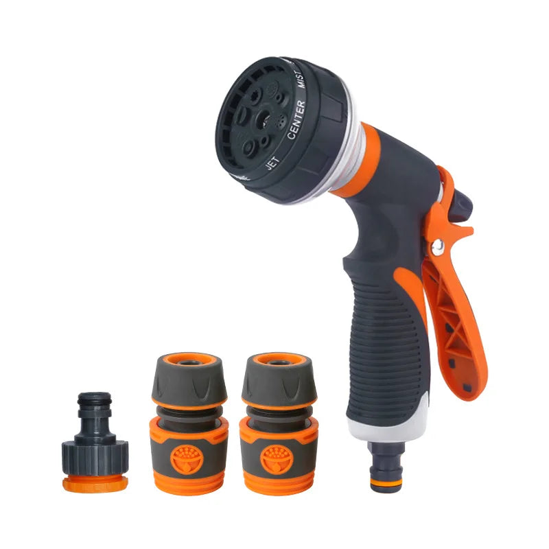 8-Mode High Pressure Garden Watering Gun – Adjustable Spray Nozzle for Plants, Lawn & Yard