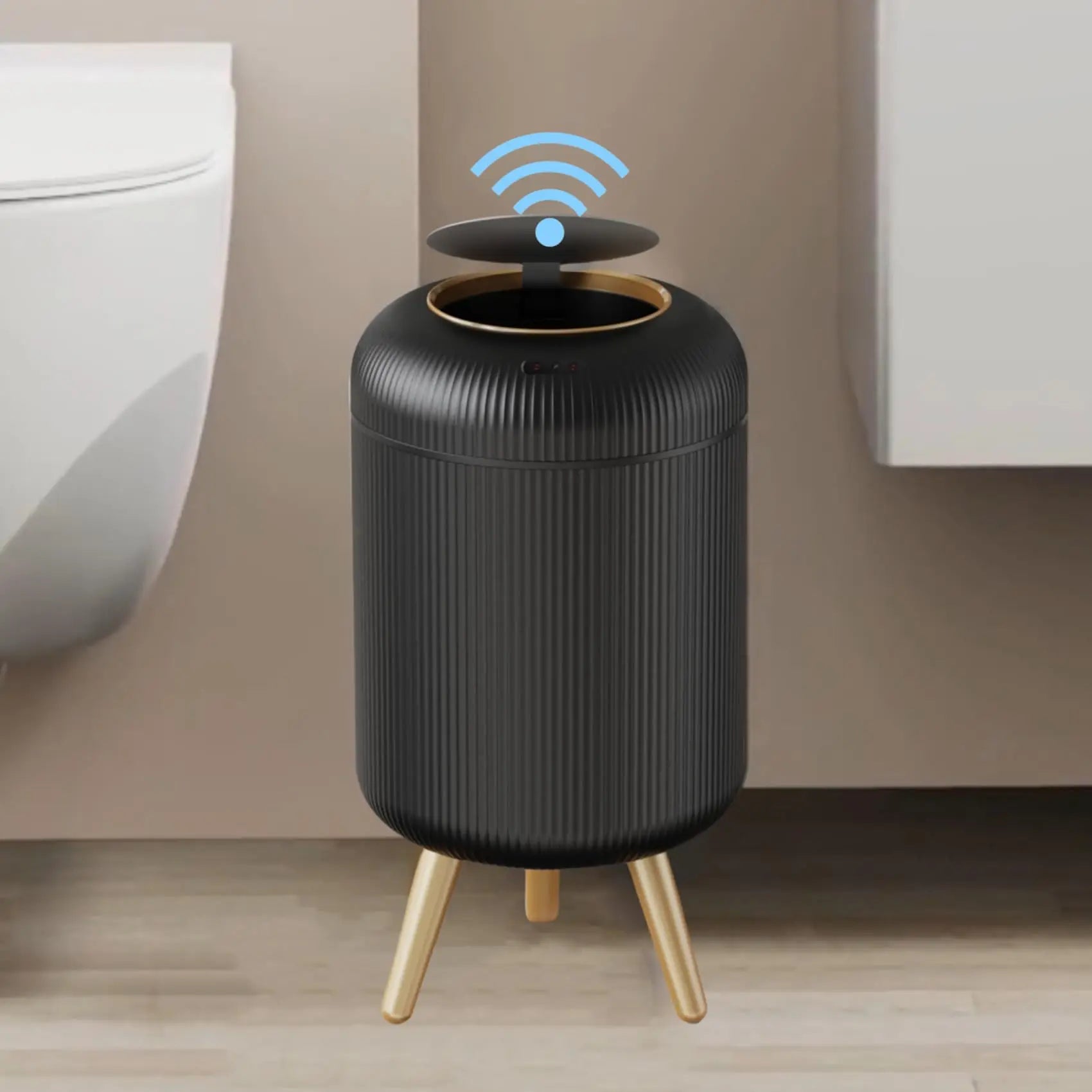 Smart Automatic Trash Can with Lid – Touchless Motion Sensor Waste Bin for Kitchen & Bathroom