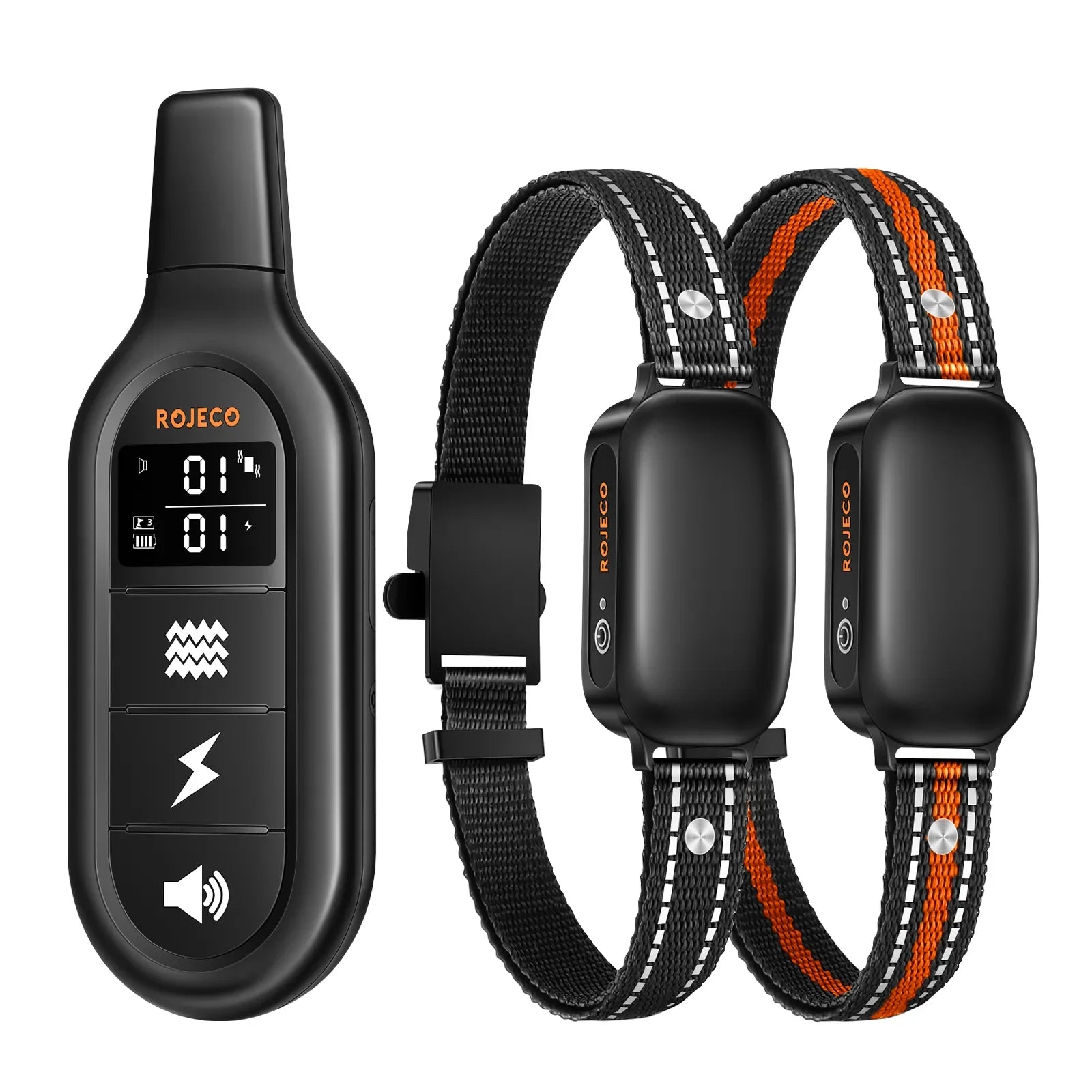 ROJECO Electric Dog Training Collar – Rechargeable, Waterproof IPX7, Remote Control | Safe & Effective