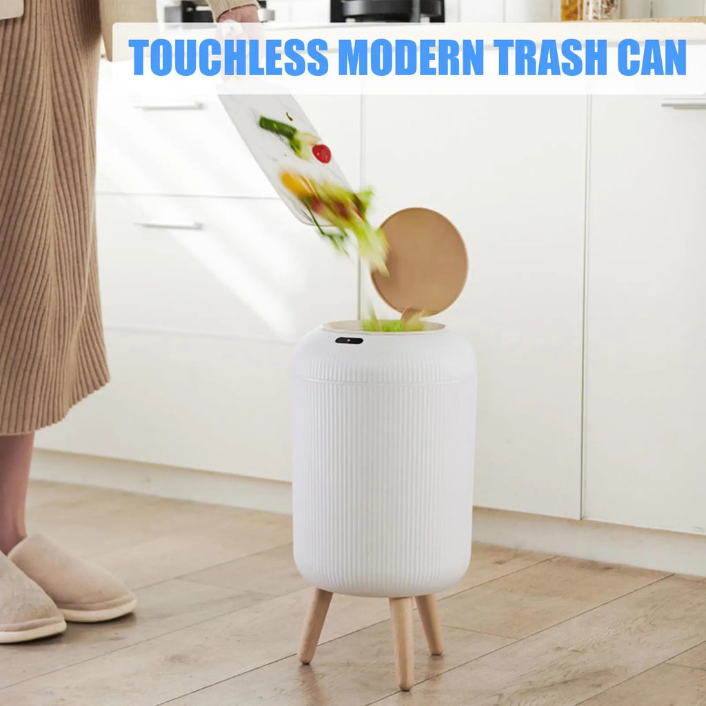 Smart Automatic Trash Can with Lid – Touchless Motion Sensor Waste Bin for Kitchen & Bathroom