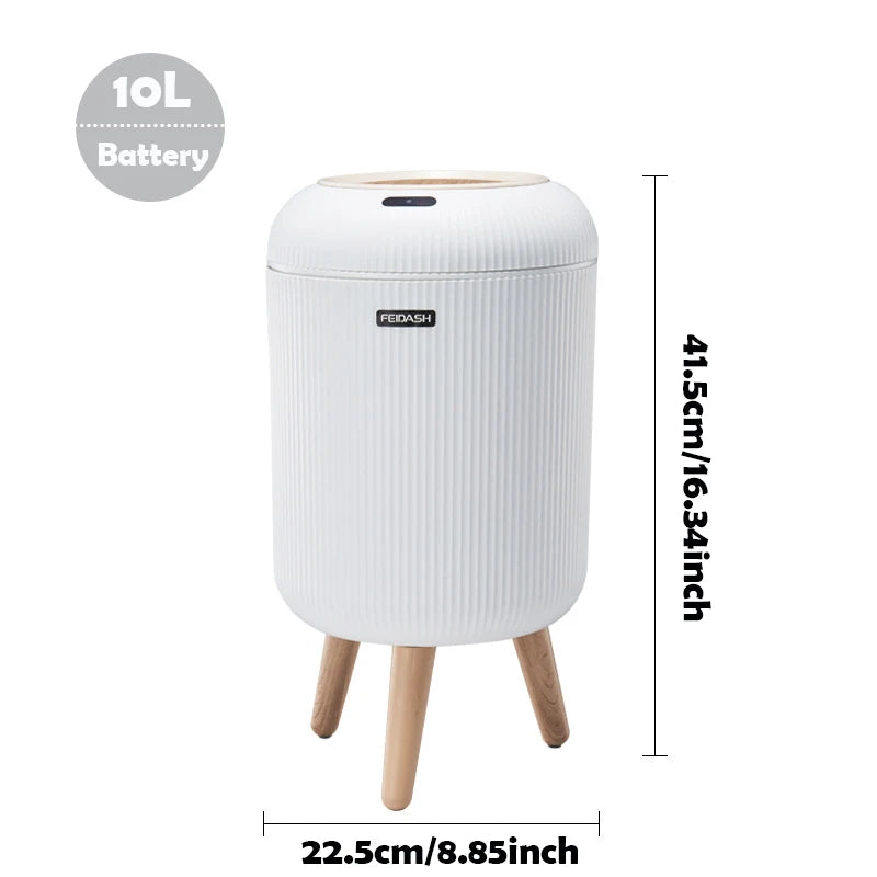 Smart Automatic Trash Can with Lid – Touchless Motion Sensor Waste Bin for Kitchen & Bathroom