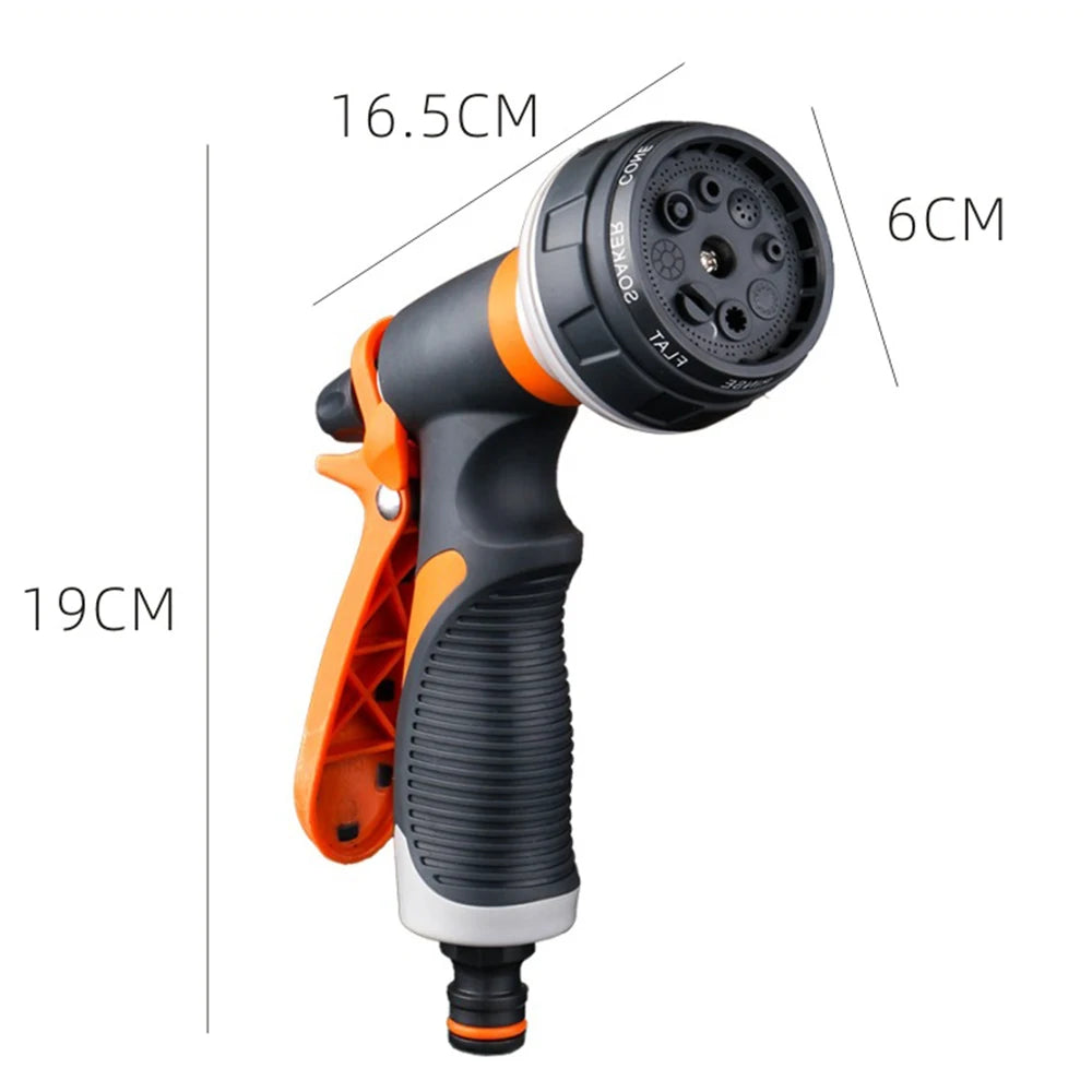 8-Mode High Pressure Garden Watering Gun – Adjustable Spray Nozzle for Plants, Lawn & Yard