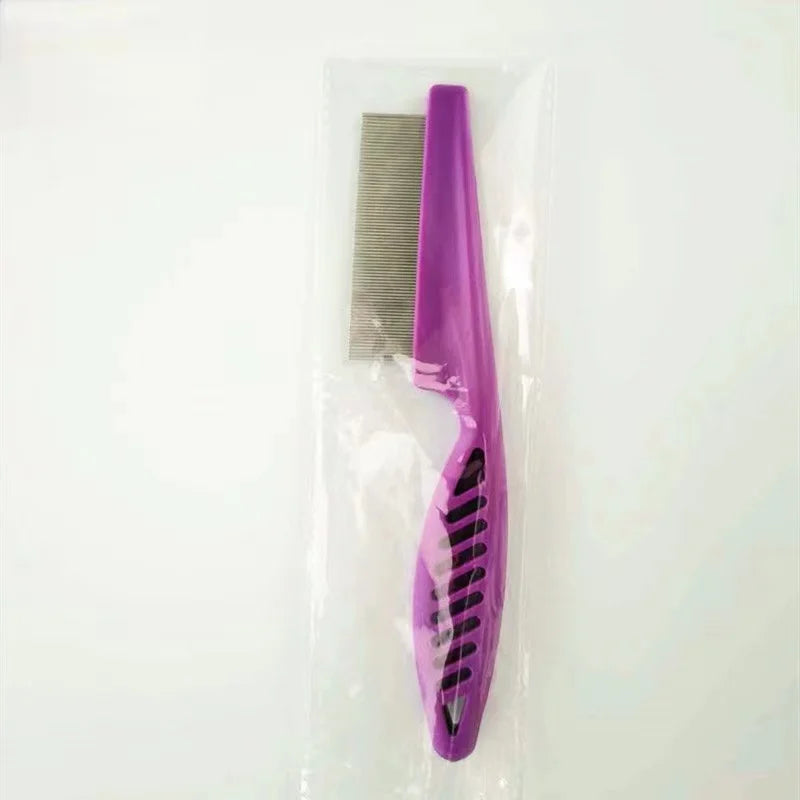 Stainless Steel Flea & Shedding Comb for Pets – Fine Tooth Grooming Comb for Dogs & Cats