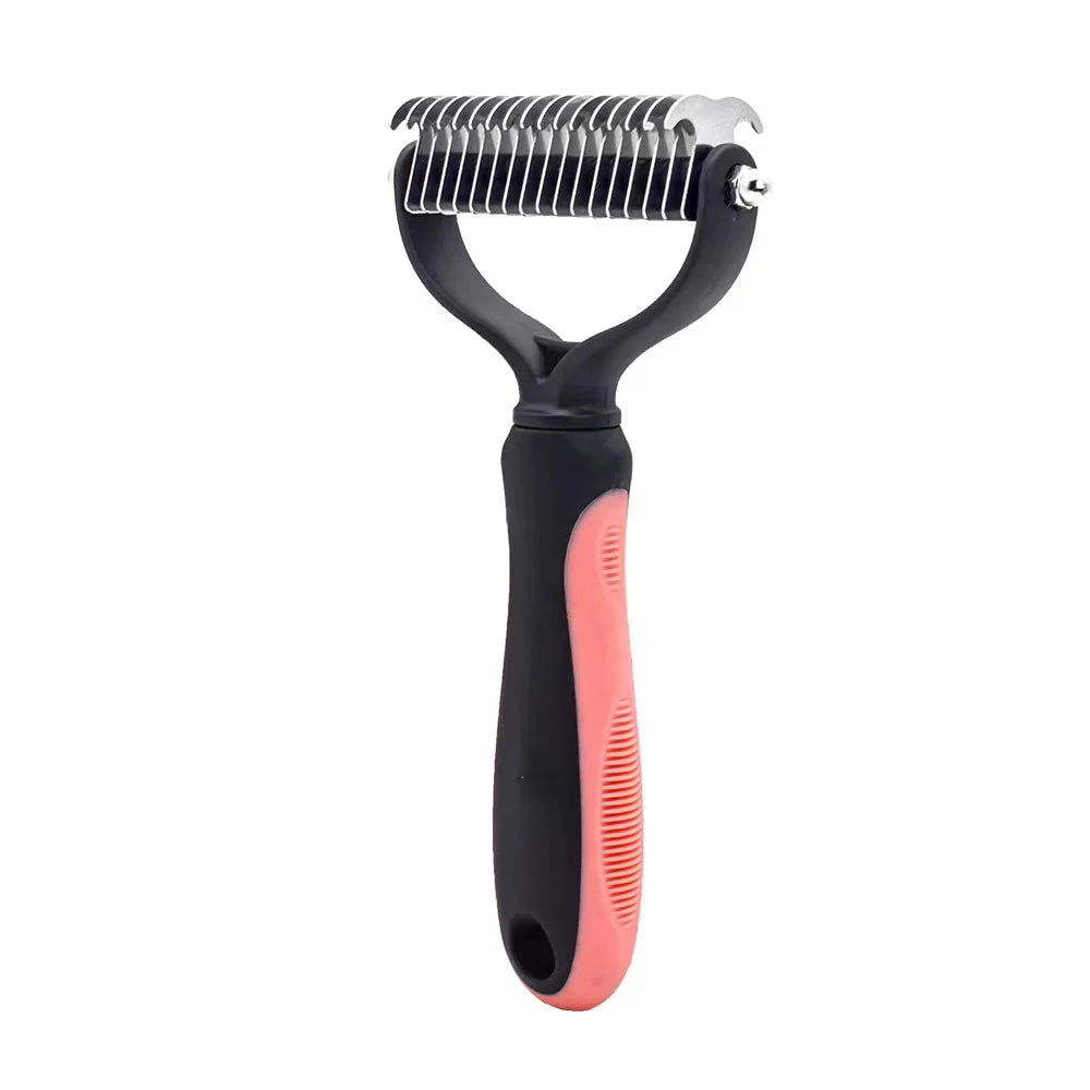 Professional Pet Deshedding Brush – Dog & Cat Hair Remover Grooming Tool