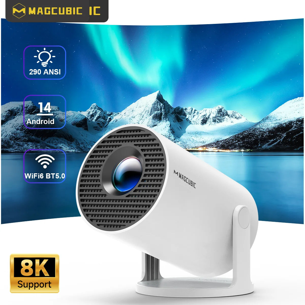 Magcubic HY300 Pro 8K Smart projector - Compact, wireless, Portable