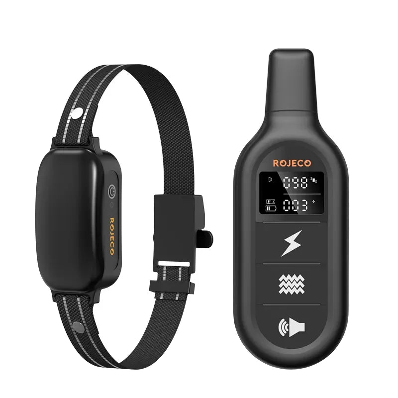 ROJECO Electric Dog Training Collar – Rechargeable, Waterproof IPX7, Remote Control | Safe & Effective