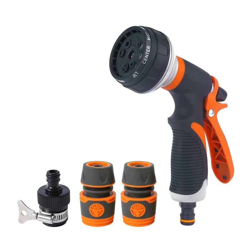 8-Mode High Pressure Garden Watering Gun – Adjustable Spray Nozzle for Plants, Lawn & Yard