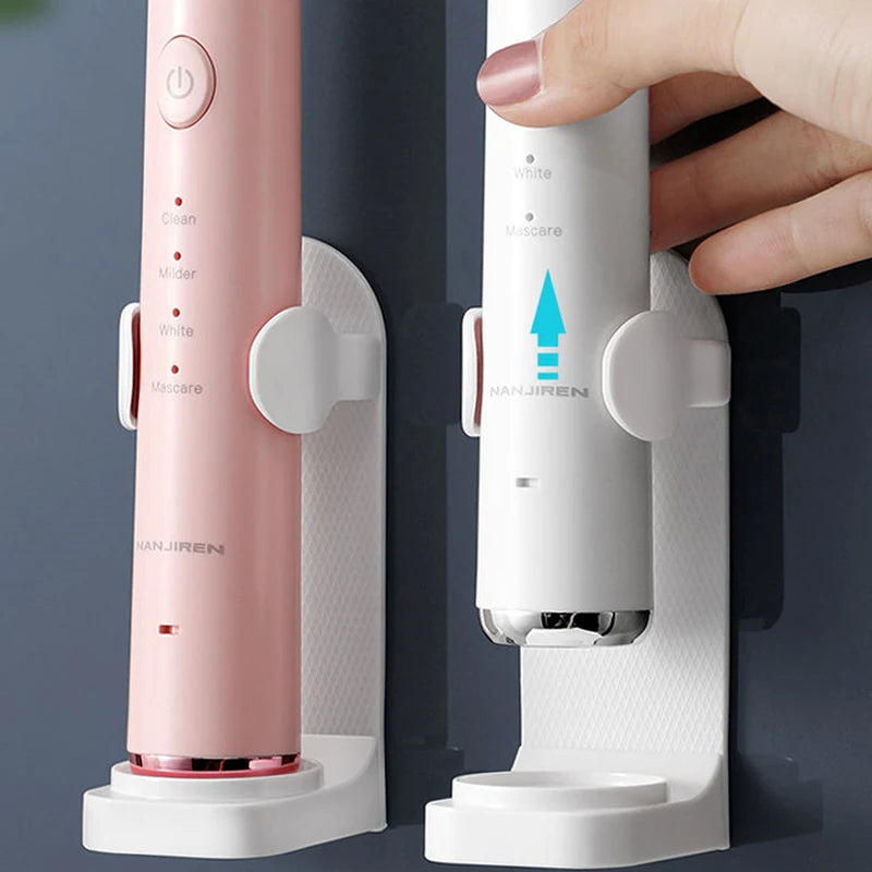Adjustable Toothbrush Holder – Wall-Mounted Electric Toothbrush & Bathroom Organizer