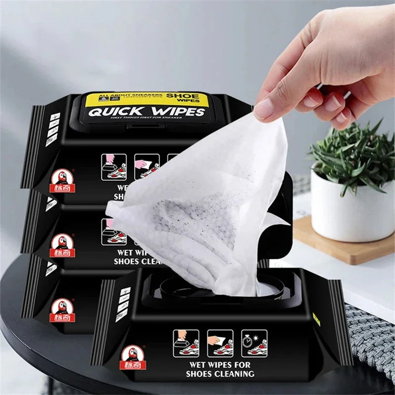 Disposable Shoe Cleaning Wipes – Portable Quick-Clean Wipes for Sneakers & Leather Shoes