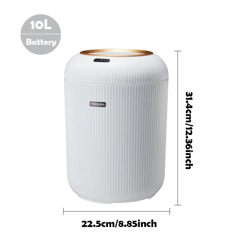 Smart Automatic Trash Can with Lid – Touchless Motion Sensor Waste Bin for Kitchen & Bathroom