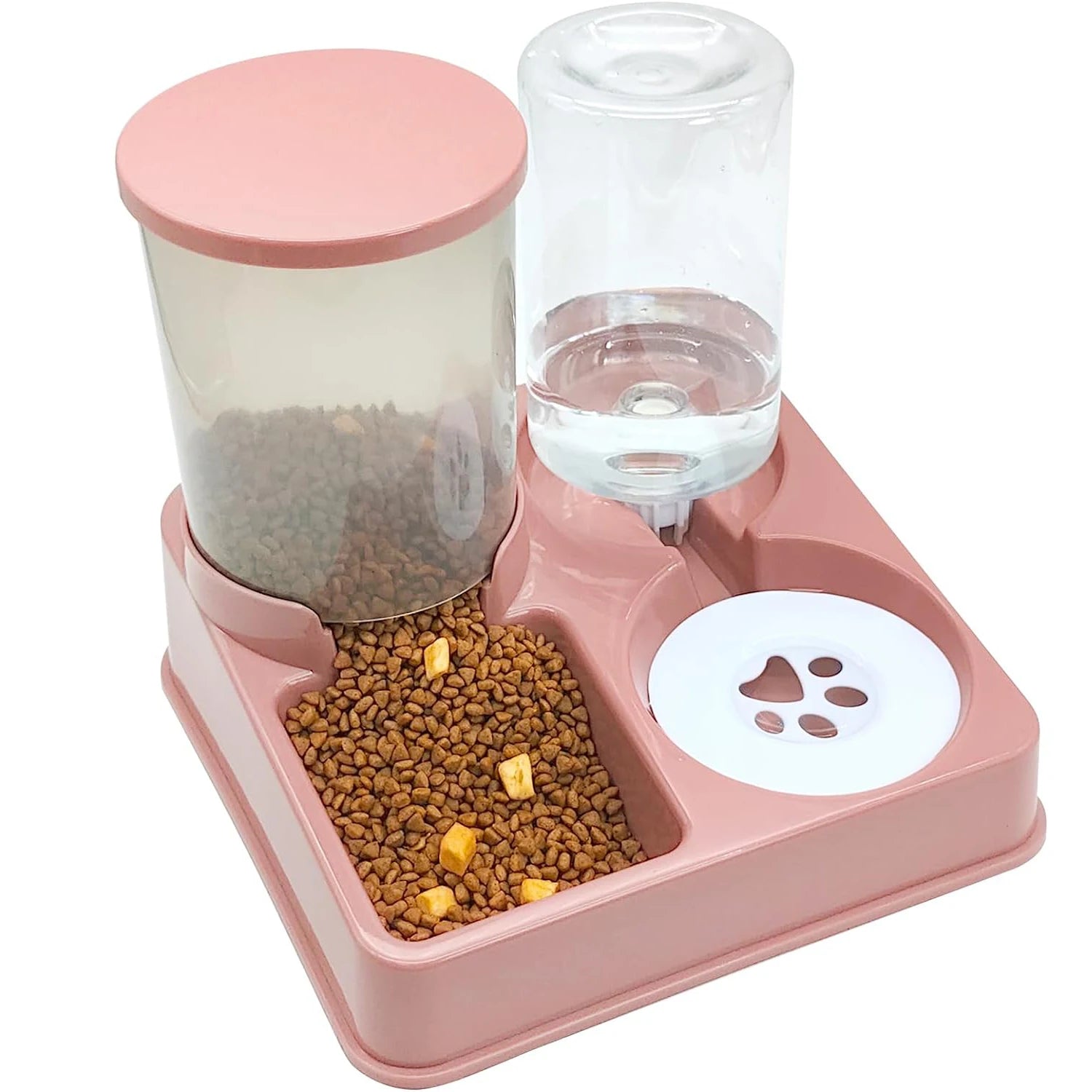 2-in-1 Automatic Cat Feeder & Water Dispenser Set – Gravity Food and Water Feeder for Pets