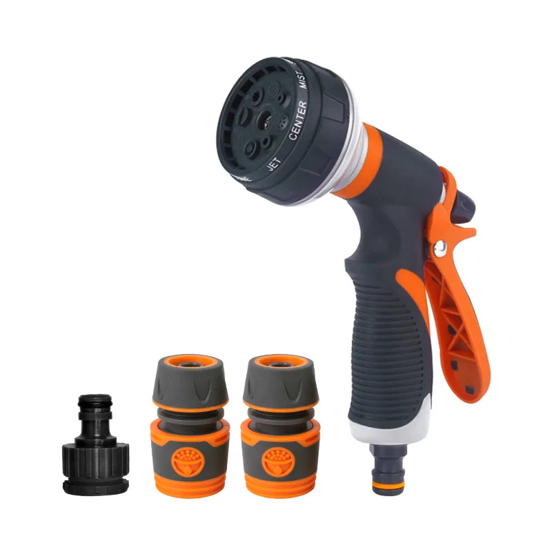 8-Mode High Pressure Garden Watering Gun – Adjustable Spray Nozzle for Plants, Lawn & Yard