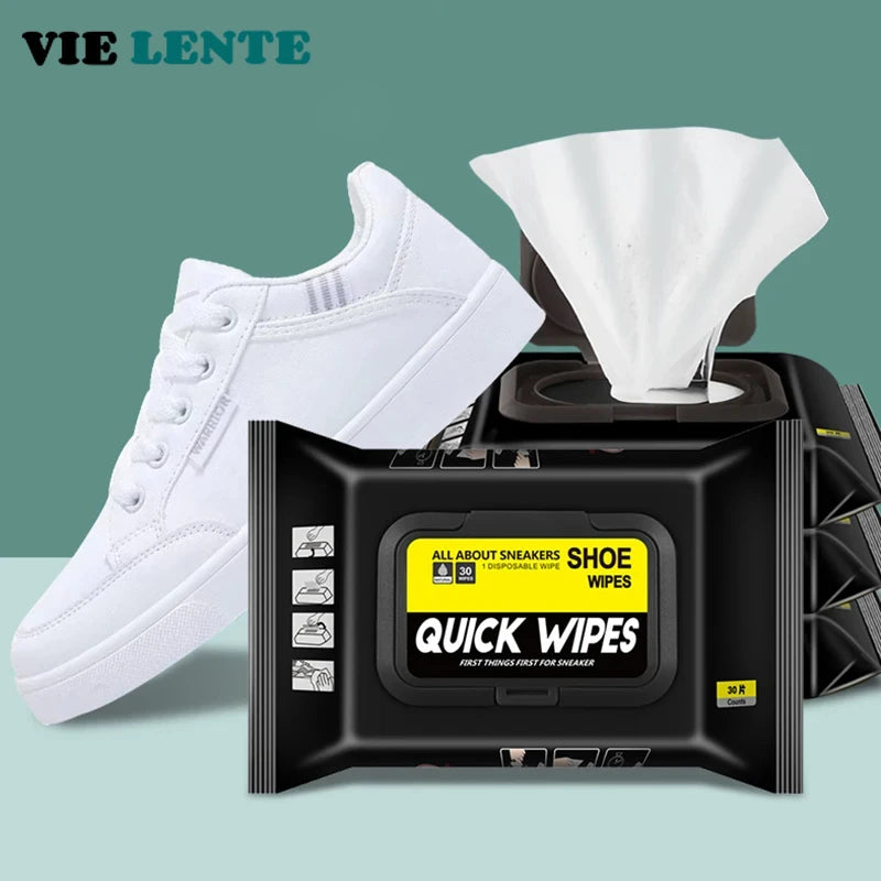 Disposable Shoe Cleaning Wipes – Portable Quick-Clean Wipes for Sneakers & Leather Shoes