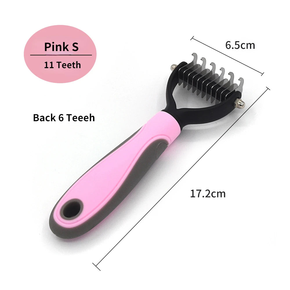 Professional Pet Deshedding Brush – Dog & Cat Hair Remover Grooming Tool