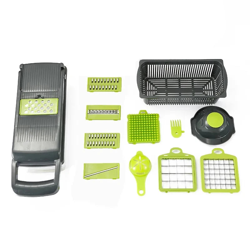 14-in-1 Multifunctional Vegetable Chopper – Onion Dicer, Slicer & Food Cutter with Container