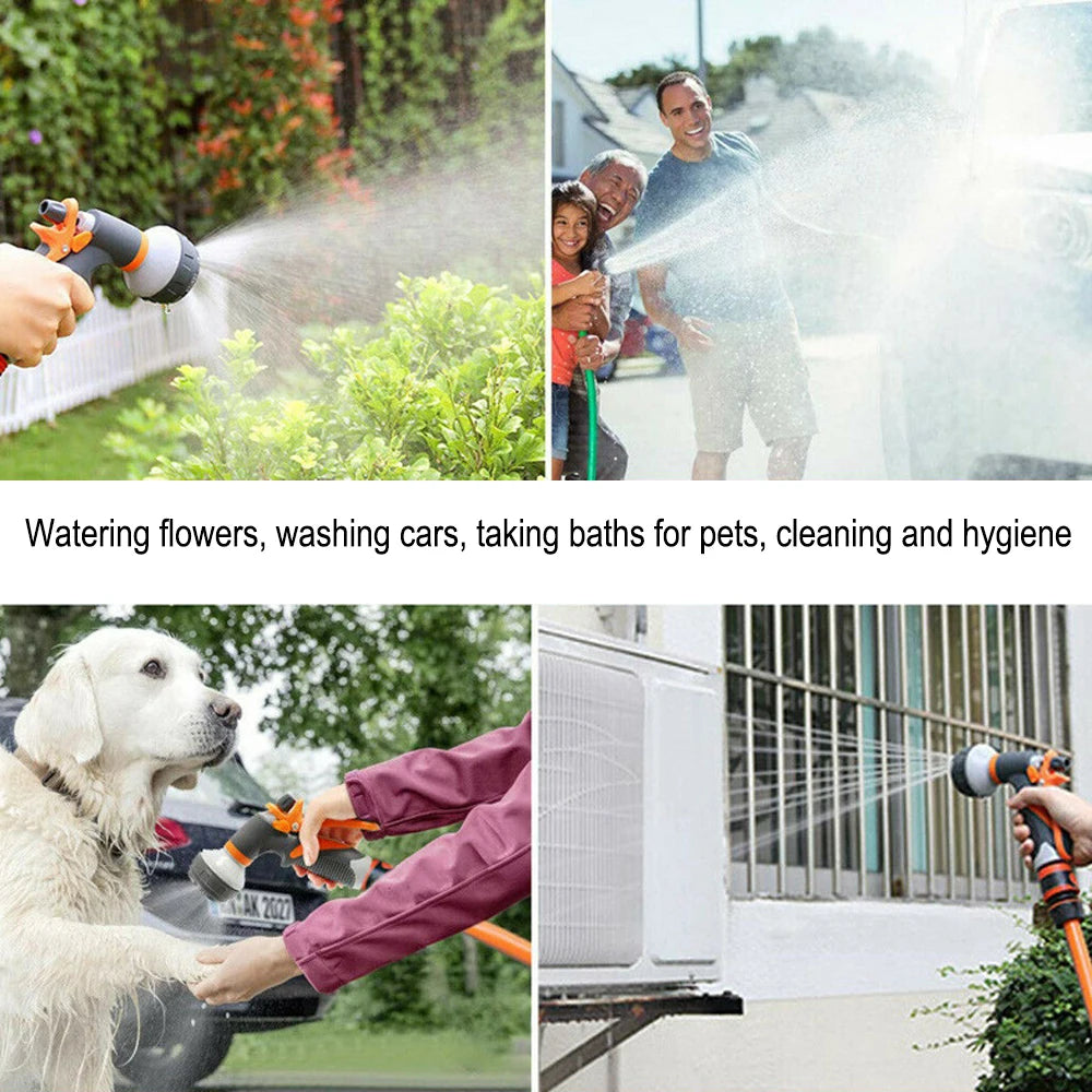 8-Mode High Pressure Garden Watering Gun – Adjustable Spray Nozzle for Plants, Lawn & Yard