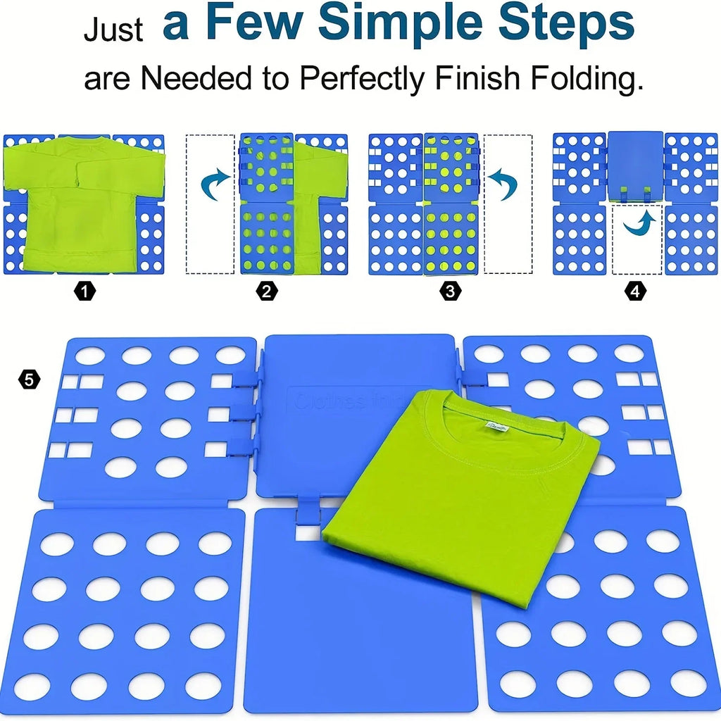 Plastic Clothes Folding Board – Fast & Easy Laundry Folder for Adults & Kids