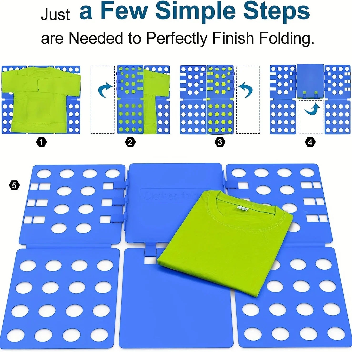 Plastic Clothes Folding Board – Fast & Easy Laundry Folder for Adults & Kids