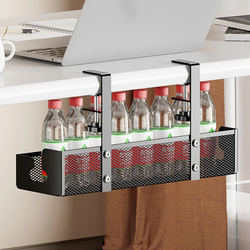 No-Drill Under Desk Cable Management Tray – Extendable Wire Organizer for Home & Office