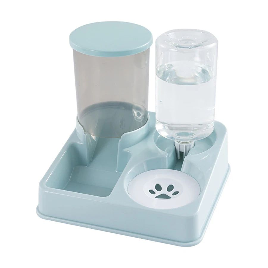 2-in-1 Automatic Cat Feeder & Water Dispenser Set – Gravity Food and Water Feeder for Pets