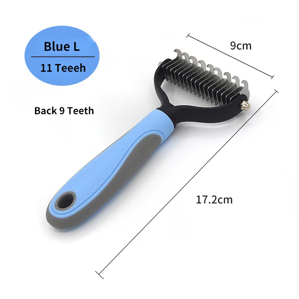 Professional Pet Deshedding Brush – Dog & Cat Hair Remover Grooming Tool