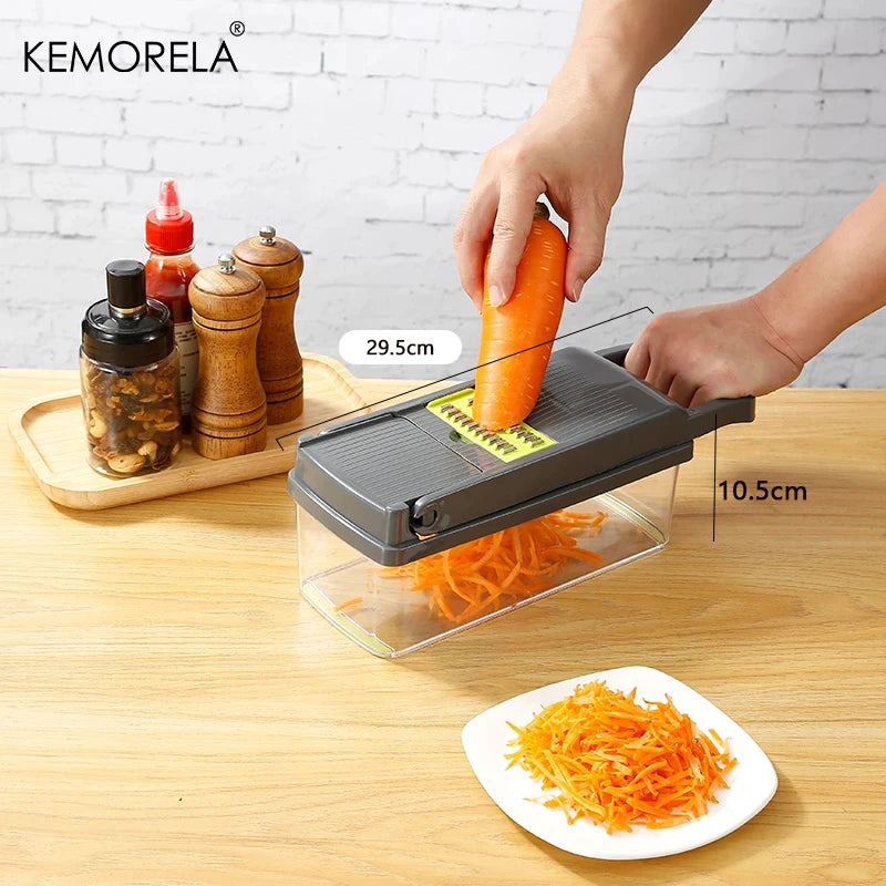 14-in-1 Multifunctional Vegetable Chopper – Onion Dicer, Slicer & Food Cutter with Container